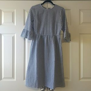 Seersucker midi dress